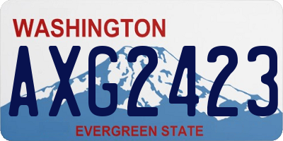 WA license plate AXG2423