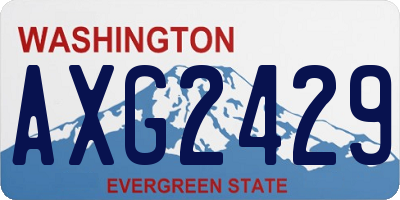 WA license plate AXG2429
