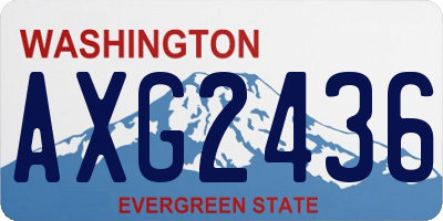 WA license plate AXG2436