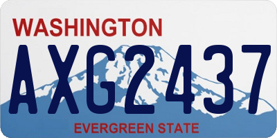 WA license plate AXG2437
