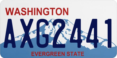 WA license plate AXG2441