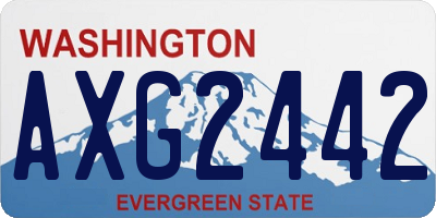 WA license plate AXG2442