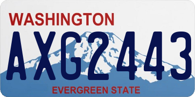 WA license plate AXG2443