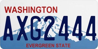 WA license plate AXG2444