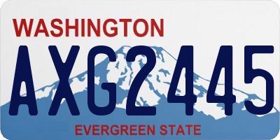 WA license plate AXG2445