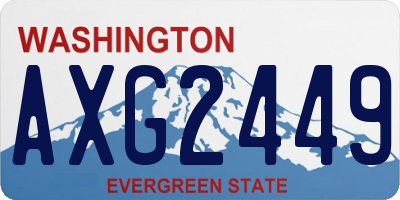 WA license plate AXG2449