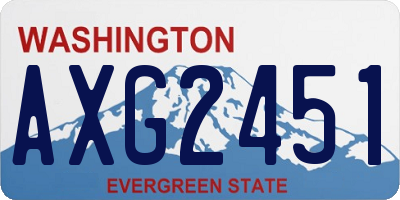 WA license plate AXG2451