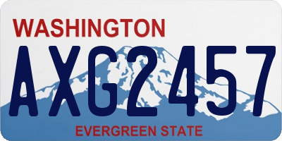 WA license plate AXG2457