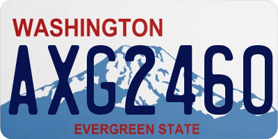 WA license plate AXG2460