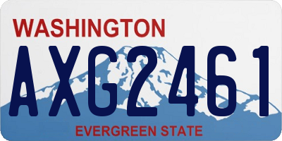 WA license plate AXG2461