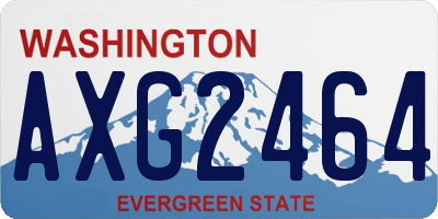 WA license plate AXG2464