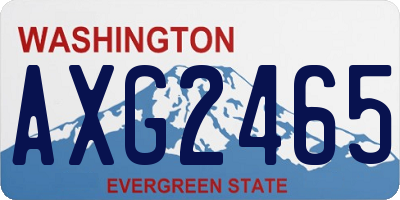 WA license plate AXG2465