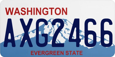 WA license plate AXG2466