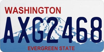 WA license plate AXG2468