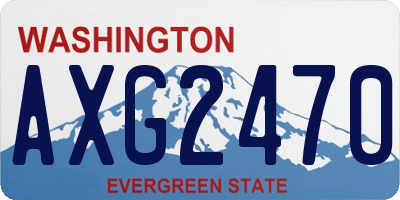 WA license plate AXG2470