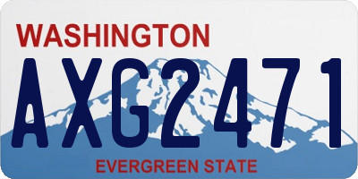 WA license plate AXG2471
