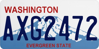 WA license plate AXG2472