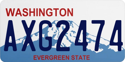 WA license plate AXG2474