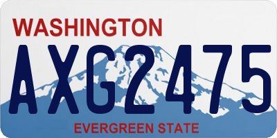 WA license plate AXG2475