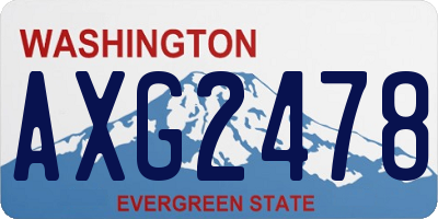 WA license plate AXG2478