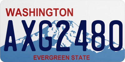 WA license plate AXG2480