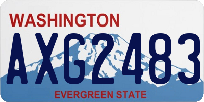 WA license plate AXG2483