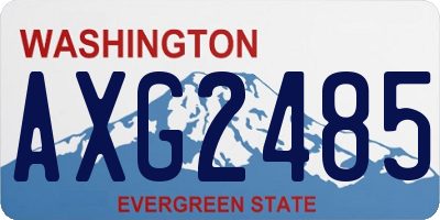 WA license plate AXG2485
