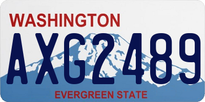 WA license plate AXG2489
