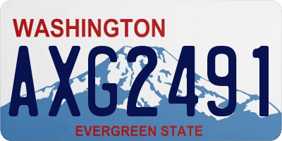 WA license plate AXG2491