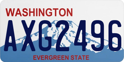 WA license plate AXG2496