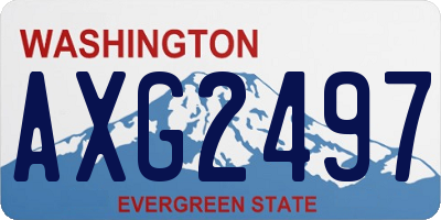 WA license plate AXG2497