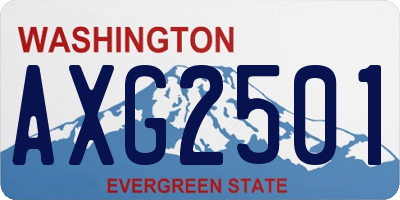 WA license plate AXG2501