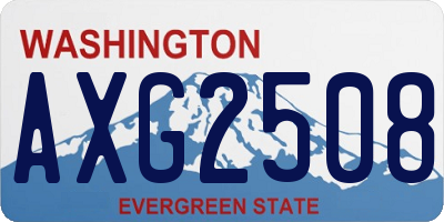 WA license plate AXG2508
