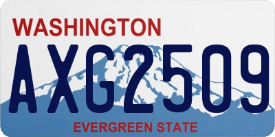 WA license plate AXG2509