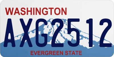 WA license plate AXG2512
