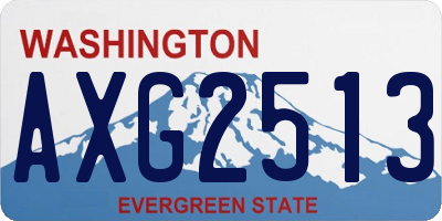 WA license plate AXG2513