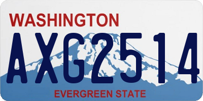 WA license plate AXG2514
