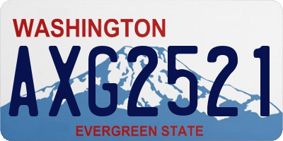 WA license plate AXG2521