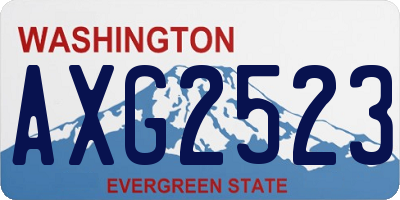 WA license plate AXG2523