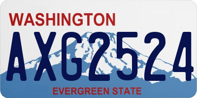 WA license plate AXG2524