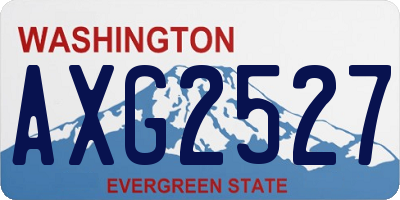 WA license plate AXG2527