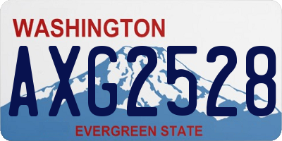 WA license plate AXG2528