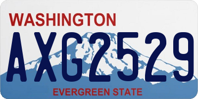 WA license plate AXG2529