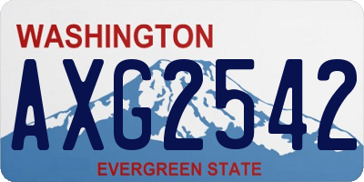 WA license plate AXG2542