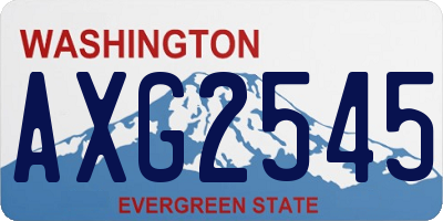 WA license plate AXG2545