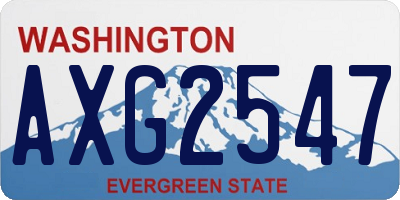 WA license plate AXG2547