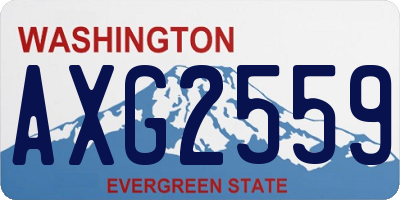 WA license plate AXG2559