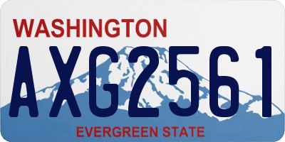 WA license plate AXG2561