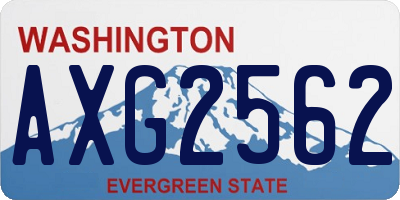 WA license plate AXG2562