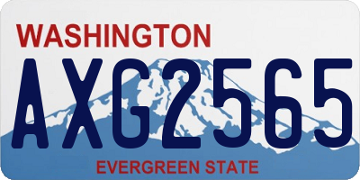 WA license plate AXG2565
